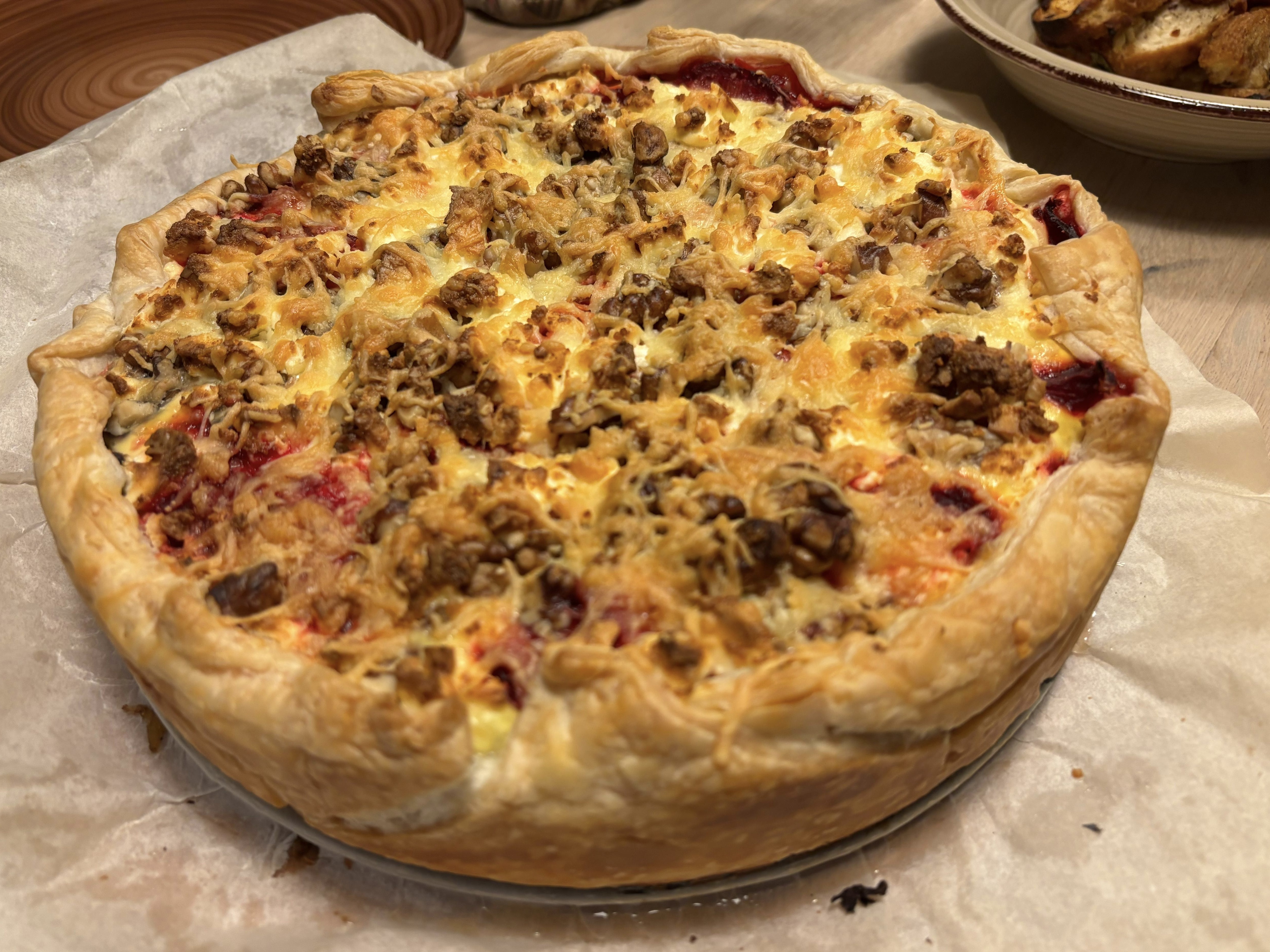 bietenquiche uit de oven